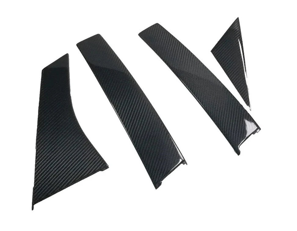 Carbon Fiber Adhesive Pillar Post Covers Replacement for Ford Focus ST 2012–2018 & RS 2016–2018