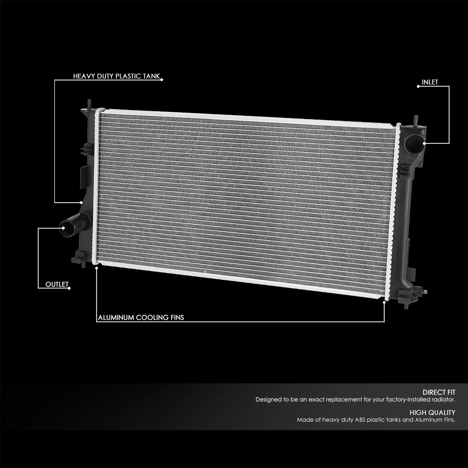 Aluminum Core Replacement Radiator for Toyota 86, FR-S, Subaru BRZ (2013–2020) DPI 13347