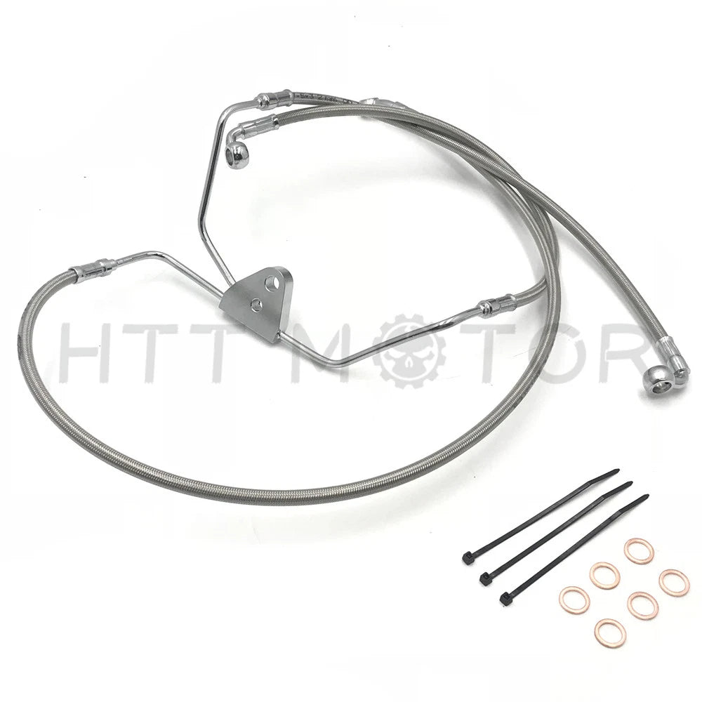 Stainless Brake Line Kit for Harley Touring (2008–2013) +8" Chrome