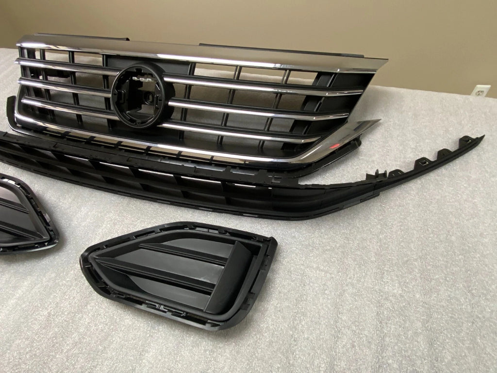 Set of 2 Front Grills & Fog Covers for VW Passat (2020–2022)