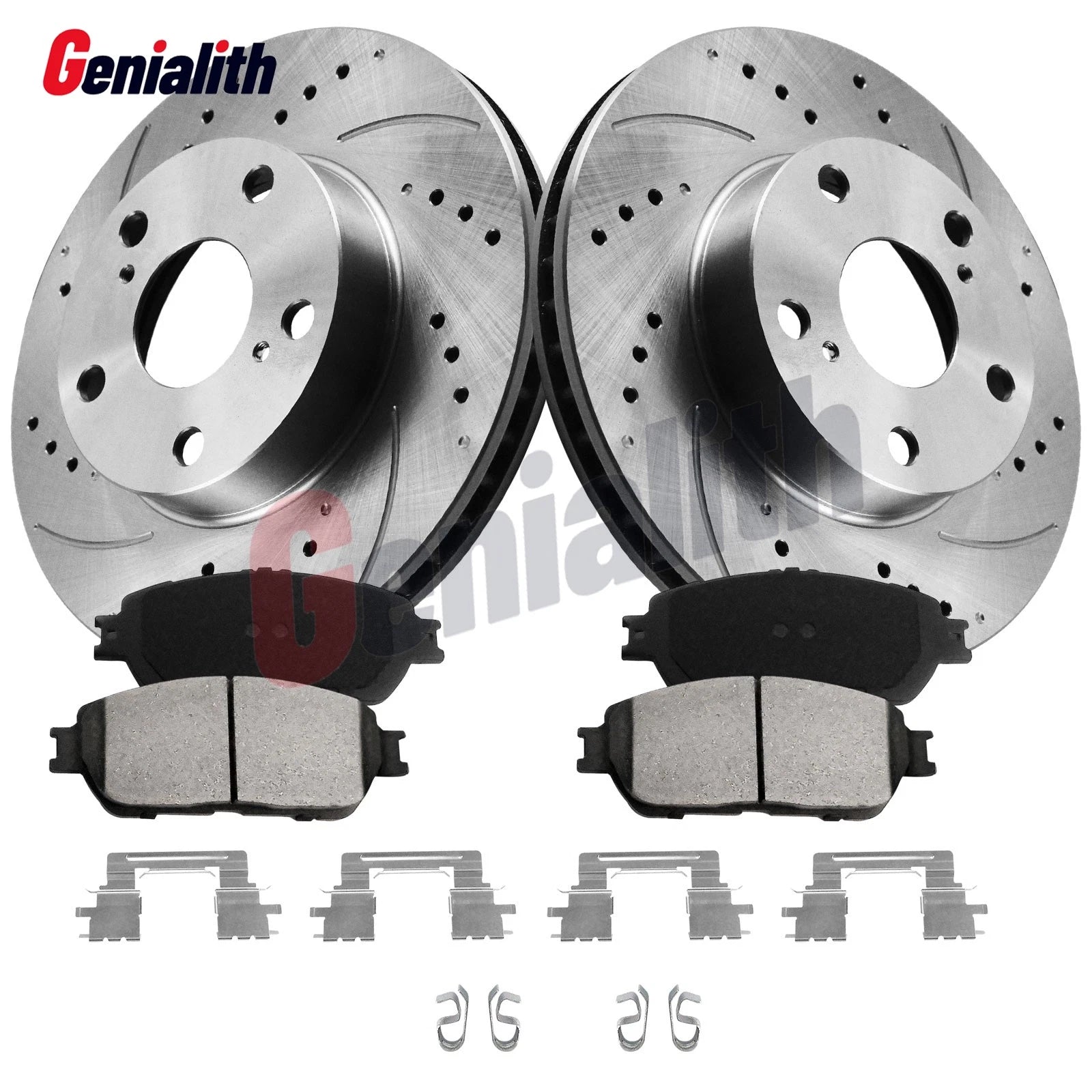 275mm Front Drilled Slotted Rotors Brake Pads Kit for Toyota Tacoma (2005–2015)