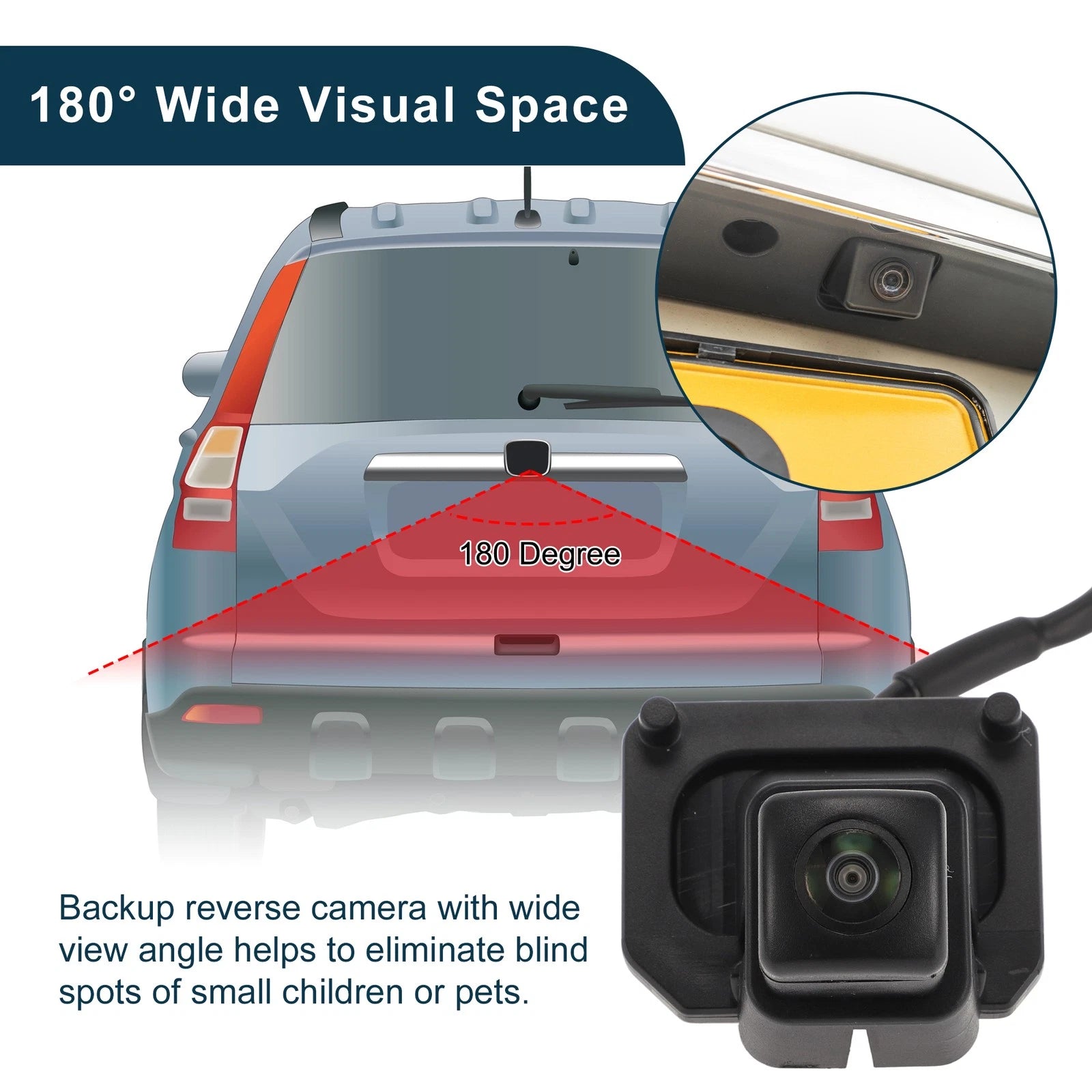 Rear View Camera for Honda CR-V EX EX-L (2017–2022) 120-180 Degree