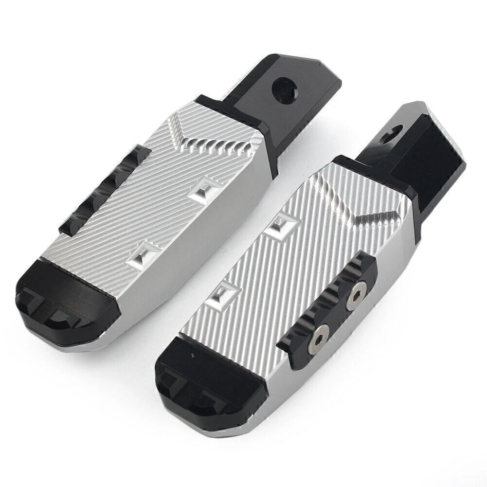 2X Silver Rear Passenger Foot Pegs Pedal Pad for Honda CBR600RR (2003–2016)