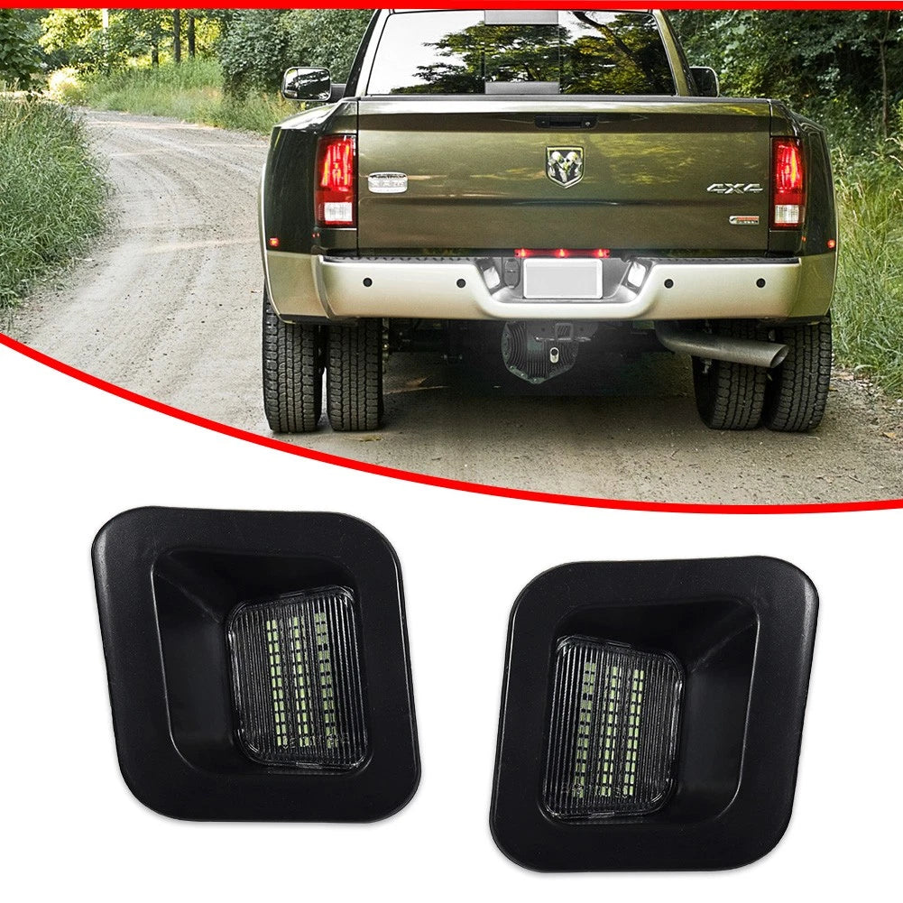 2X White LED License Plate Lights for Dodge RAM 1500 2500 3500