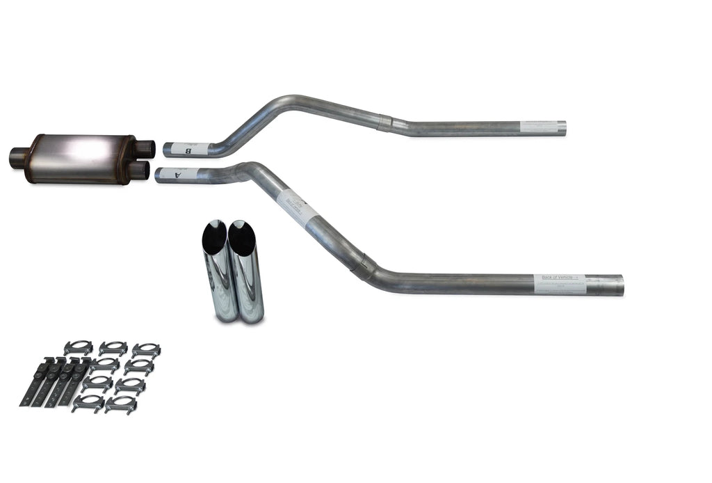 Dual Exhaust Kit for Chevy Blazer (2000–2004) - 2.5" Stainless Muffler Tips