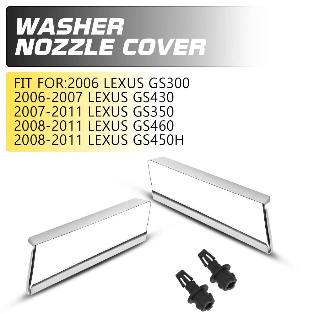 2X Headlight Washer Nozzle Cover for Lexus GS430 GS350 GS460 (2006–2011)
