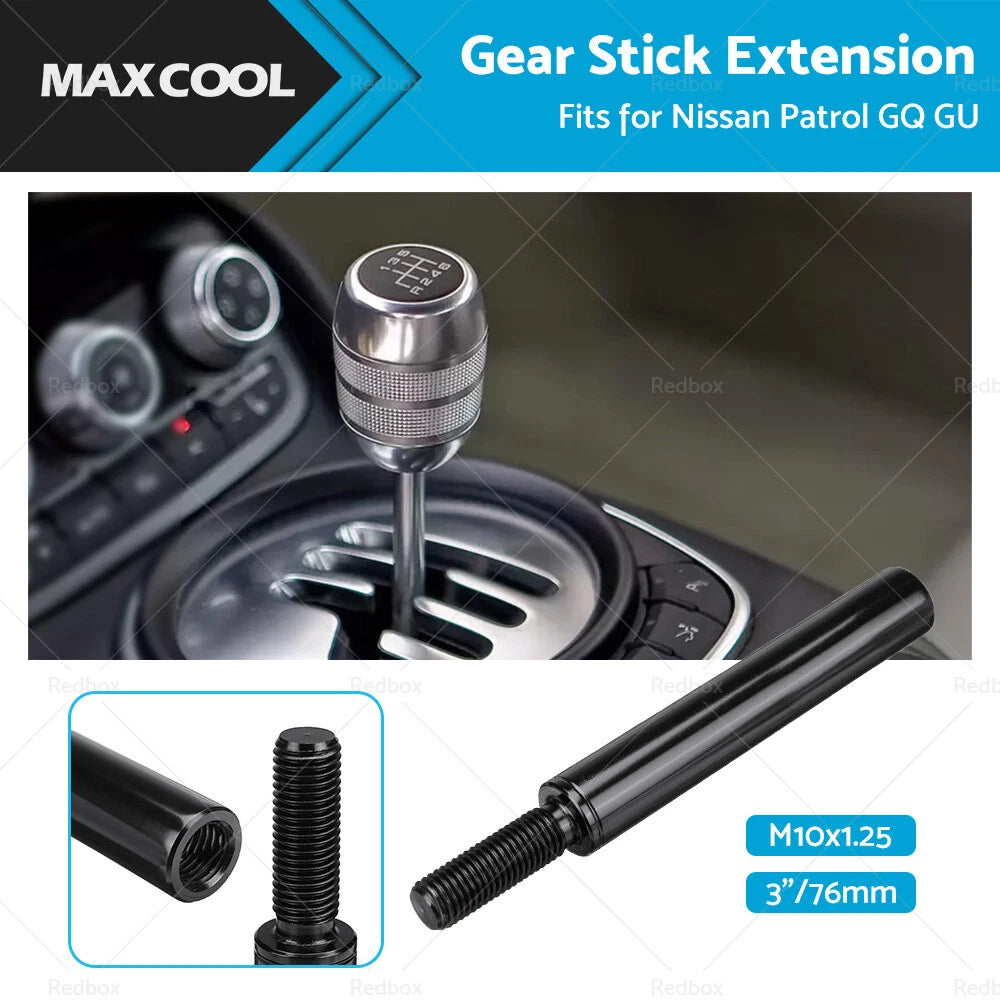 76mm Gear Shift Knob Extension M10x1.25 for Nissan Patrol GQ GU (1997–2007)