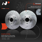 Front Drilled Brake Rotors & Ceramic Pads for Nissan Frontier Pathfinder (2005–2023)