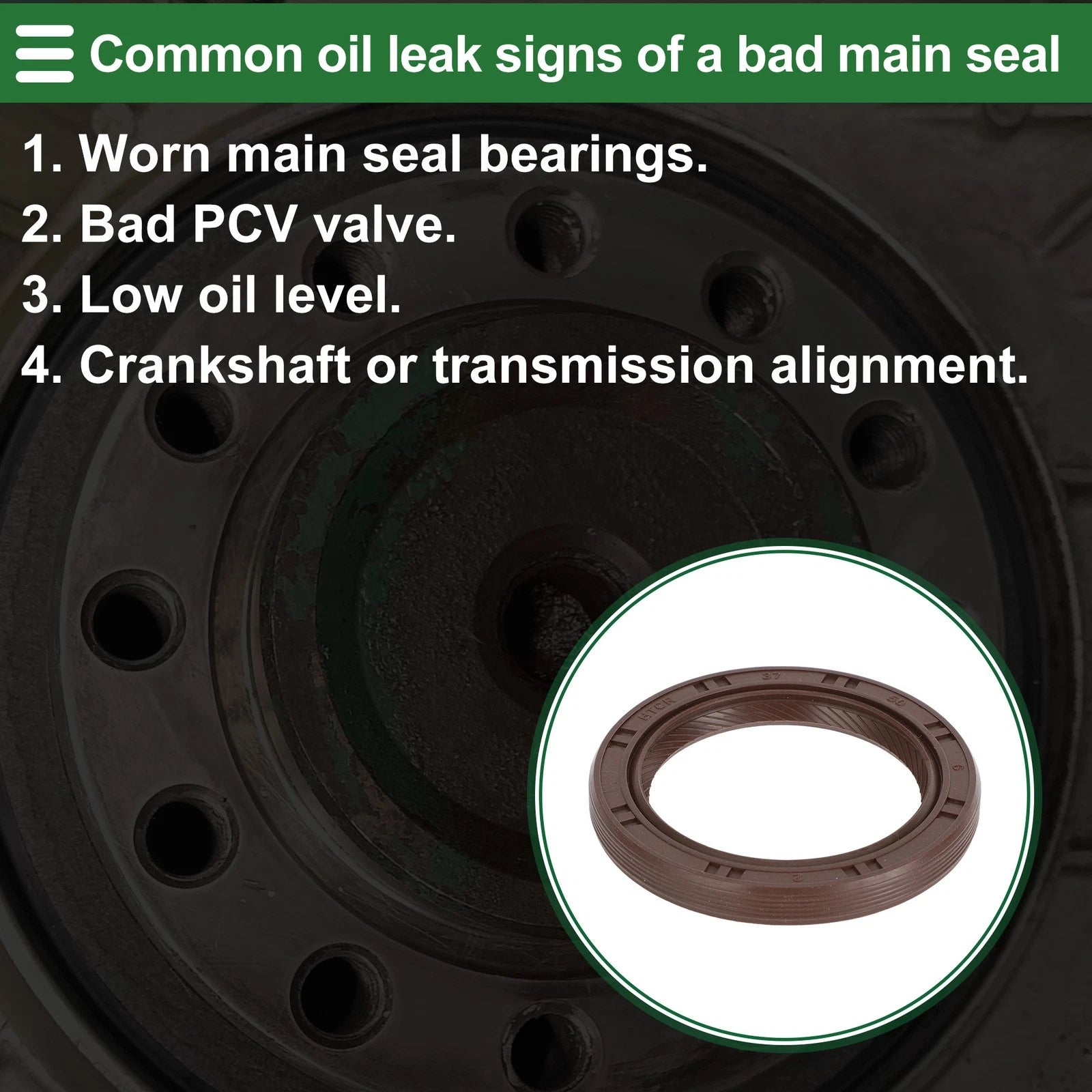 Front Crankshaft Oil Seal for Mazda 3 (2004–2006) No.LF01-10-602