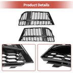 1 Pair Front Fog Light Grill for Audi A3 (2017–2020) No. 8V3807681ABESM Honeycomb