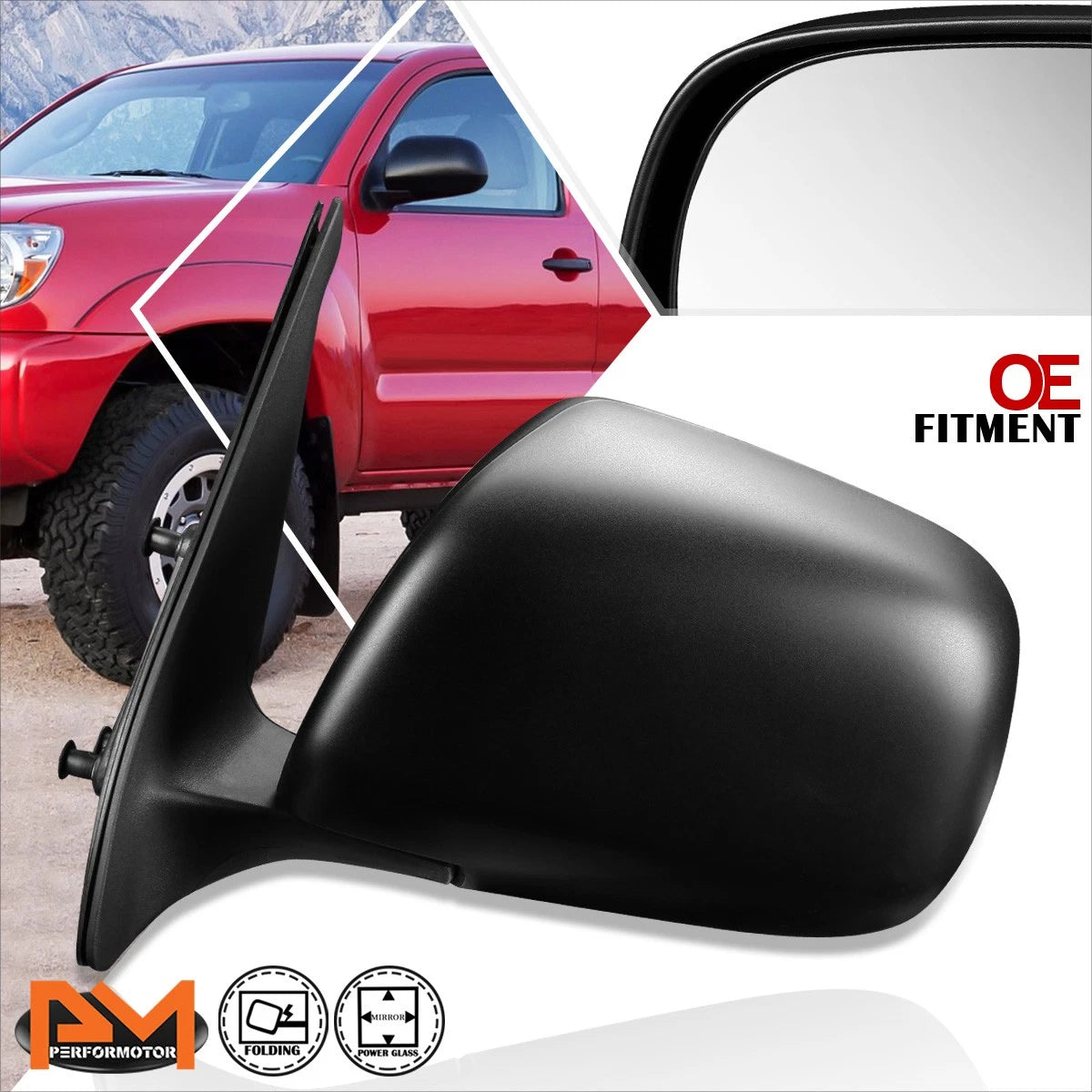Powered Adjust Side Rear View Door Mirror for Tacoma (2005–2011)