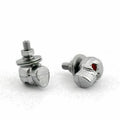2X Chrome Skull License Plate Frame Screw Bolt for Universal Motorcycle