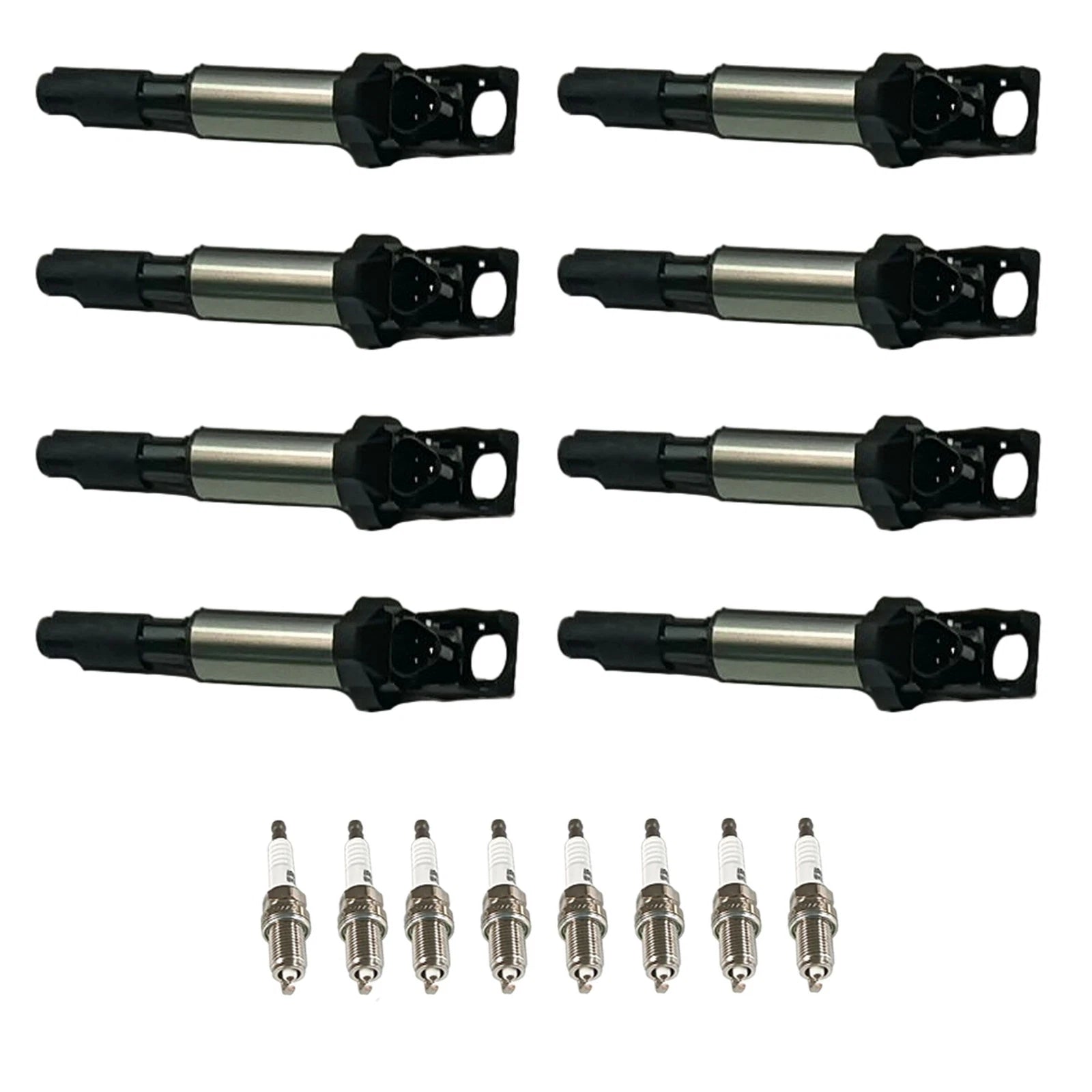 Set of 8 Ignition Coils & Spark Plugs for BMW 550i 650i X5 (2006–2010)