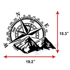 Compass Navigation Hood Sticker for Truck, Waterproof Vinyl (2010-2020)