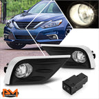Clear Lens Front Driving Fog Lights with Switch & Bezel for Nissan Altima (2016–2018)