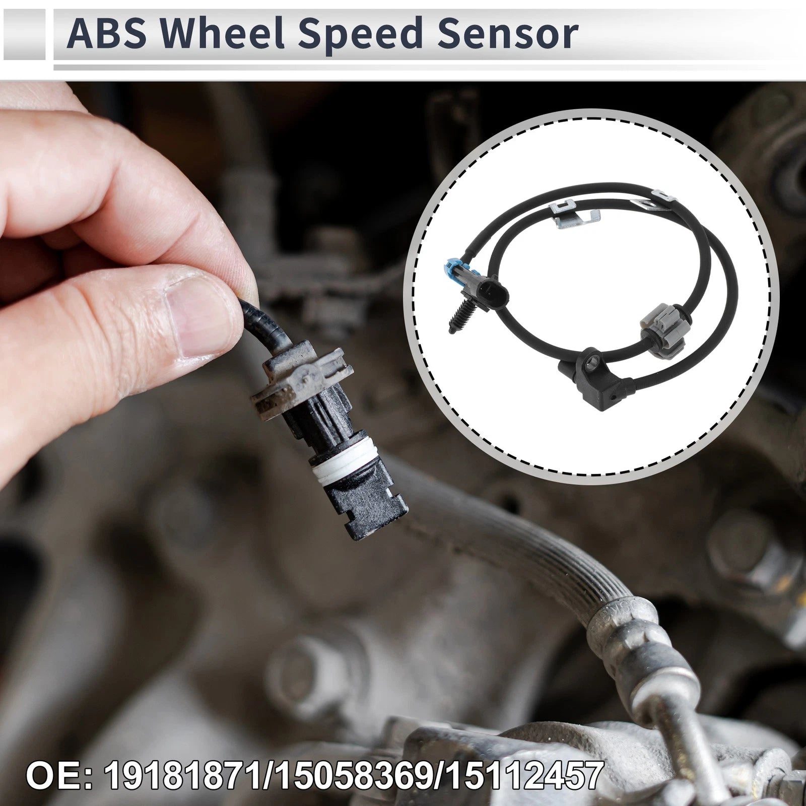 ABS Wheel Speed Sensor No.19181871 for Chevrolet Astro (2003–2004) 1 Pc Front Left