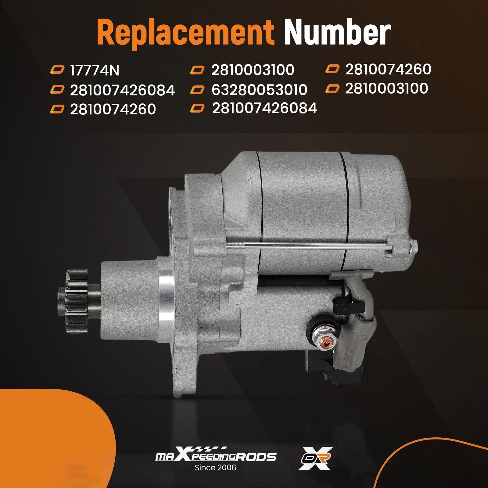 Starter Motor for Toyota Solara 2.2L-2.4L (1999–2003)