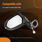 Left Heated Side Mirror for Toyota Corolla L Sedan (2020–2024)