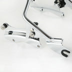 Chrome 4 Point Docking Kit Backrest Sissy Bar Pad for Harley Touring (2014–2023)