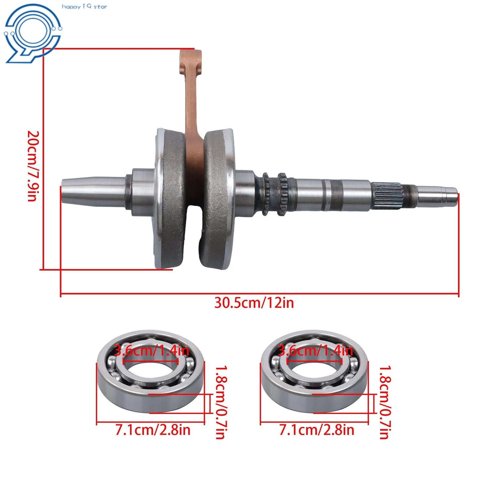Crankshaft Assembly for Honda TRX250 Sportrax Recon ATV (2008–2014)