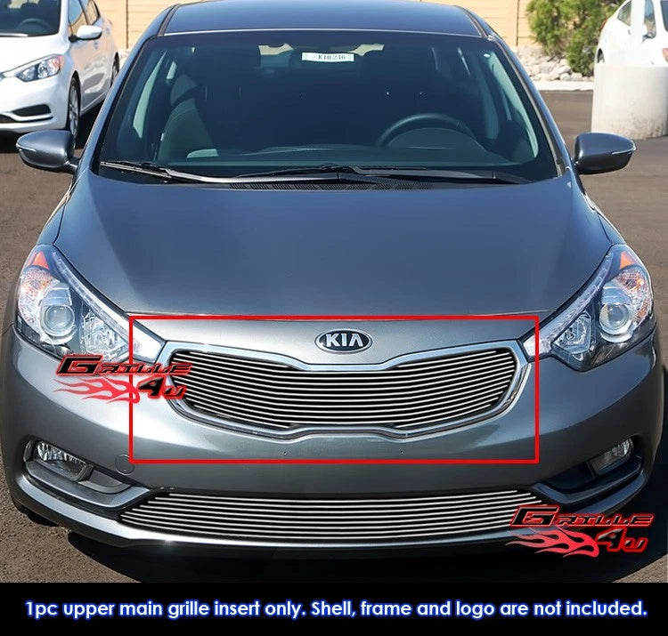 Aluminum Chrome Billet Grille Insert for Kia Forte (2014-2016)