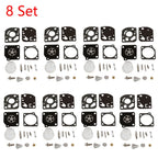 Set of 8 Carburetor Gasket Repair Kits for Zama C1Q C1U RB-47 Trimmer Blowers
