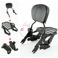 Backrest Pad Sissy Bar Rack for Harley Touring (2009–2013)