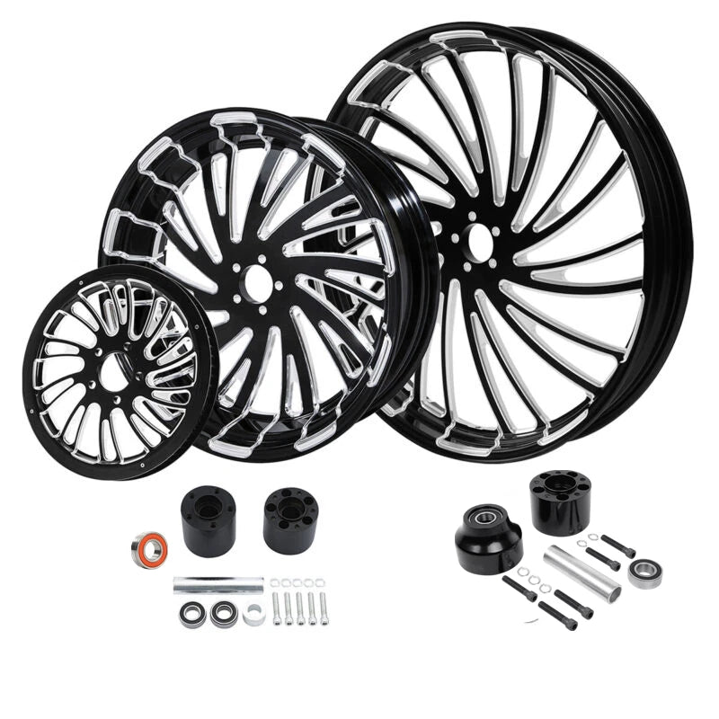 23'' Front & 18'' Rear Wheel Hub Pulley for Harley Electra Glide (2009–Present)
