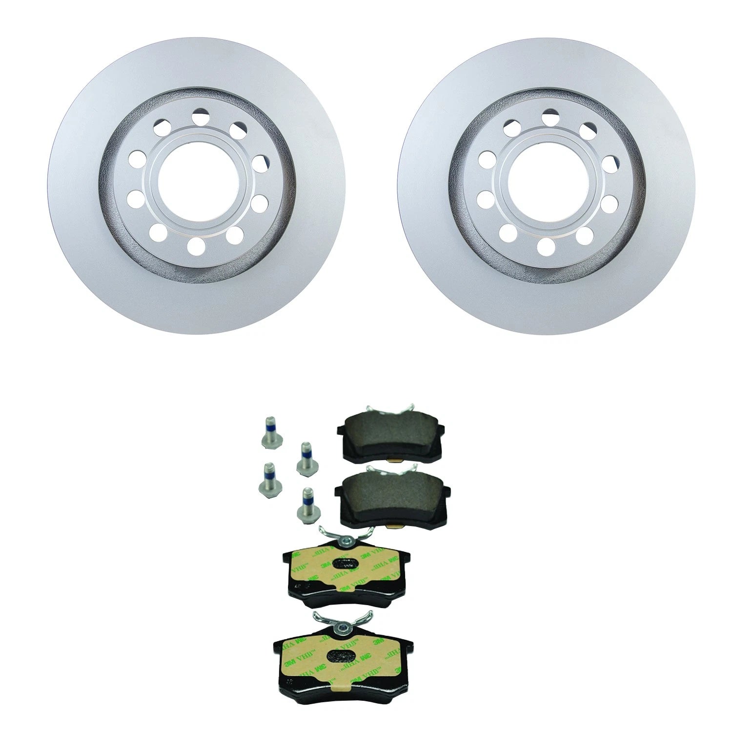 Hella Rear Rotors & Low-Met Disc Brake Pad Kit for Audi Allroad Quattro (2001–2005)