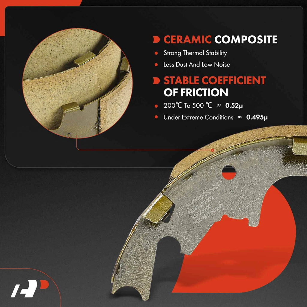 Brake Drums + Ceramic Brake Shoes for Jeep Wrangler TJ (2001–2006)