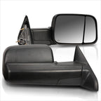 Powered Heated Black Side Towing Mirror Pair for Dodge Ram 1500/2500/3500 (2009–2016)