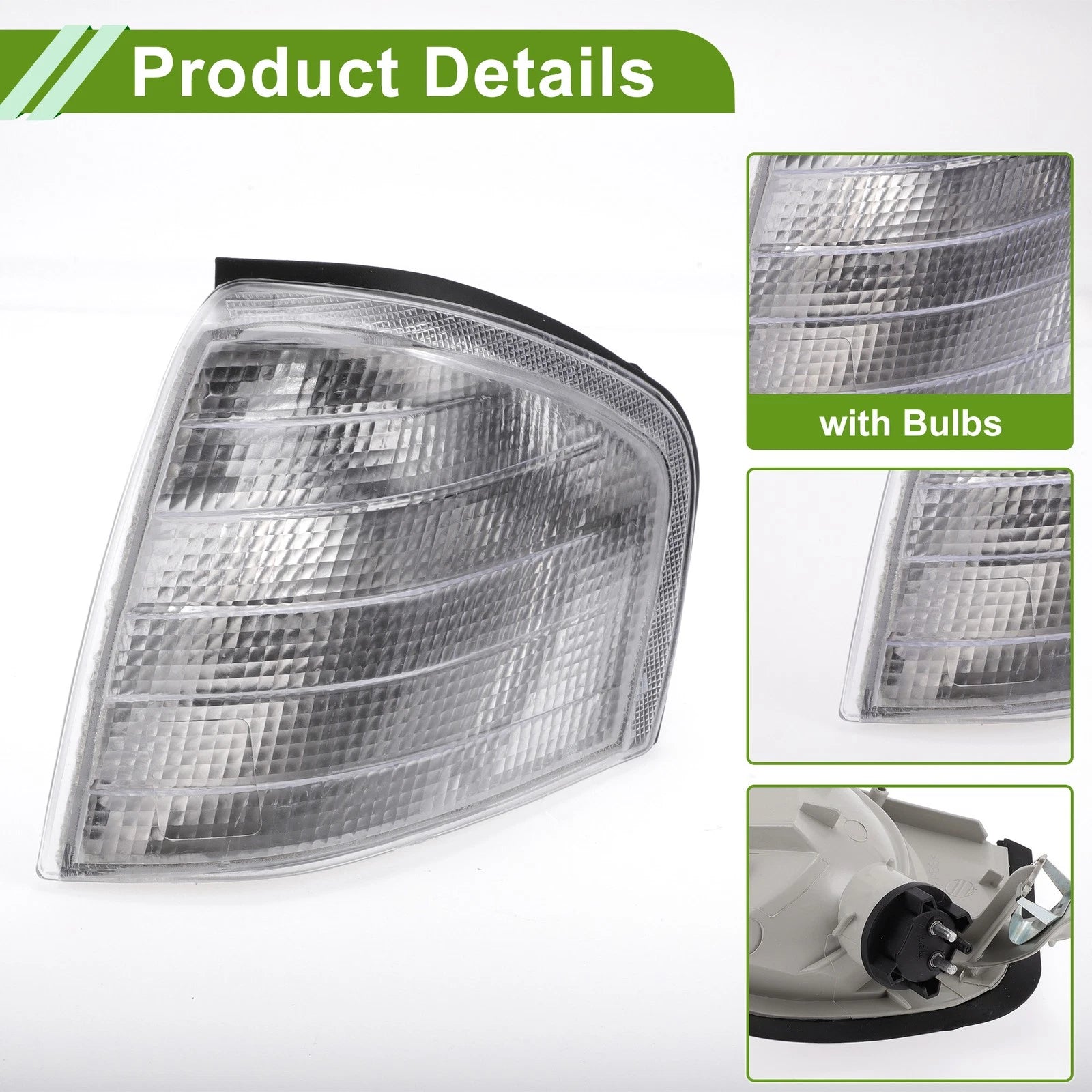 1Pc Left Corner Signal Light Cover for Mercedes-Benz (1994–2000) No.2028261143