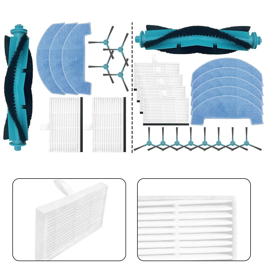 Main Brush, Side Brush, Filter, Mop Cloth Bundle for Ultenic D10 (2021–2023)