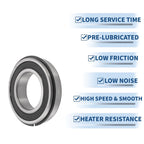 Deep Groove Ball Bearing 6210NR2RS for Scooter Skateboard (50x90x20mm)