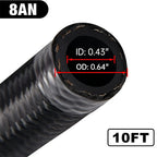 Fuel Line Kit with Hose End Fittings for Universal Applications (10FT)