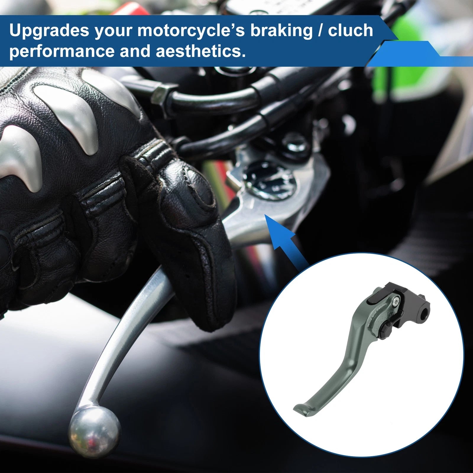 Adjustable Short Brake Clutch Lever for Honda Monkey 125 (2019–2024) Titanium Tone