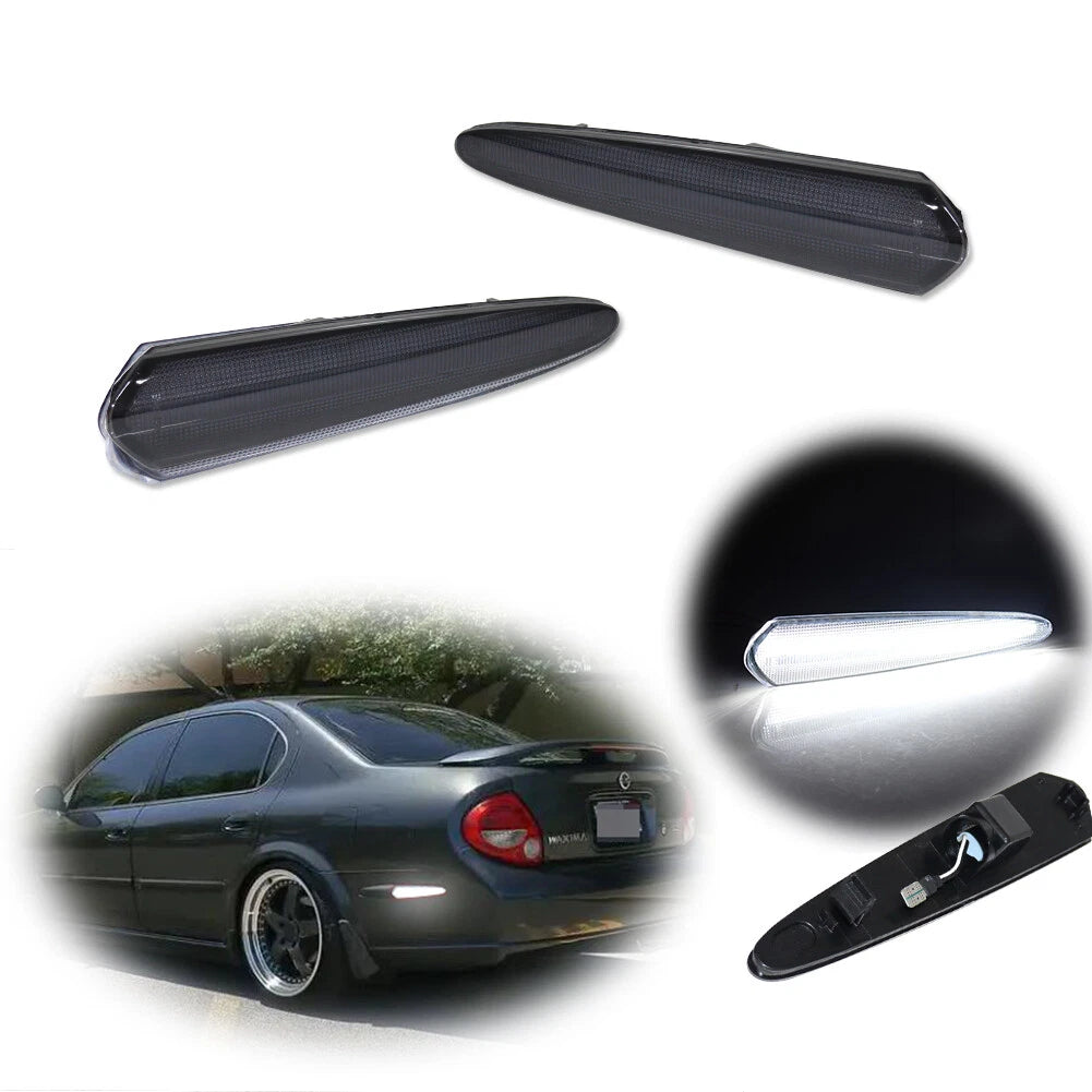 Smoked White LED Rear Side Marker Lights for Nissan Maxima (2000–2003)
