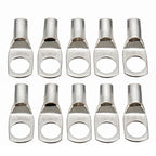 Set of 10mm x 8mm Uninsulated Pipe Cable Lugs for Auto Marine RV 4WD