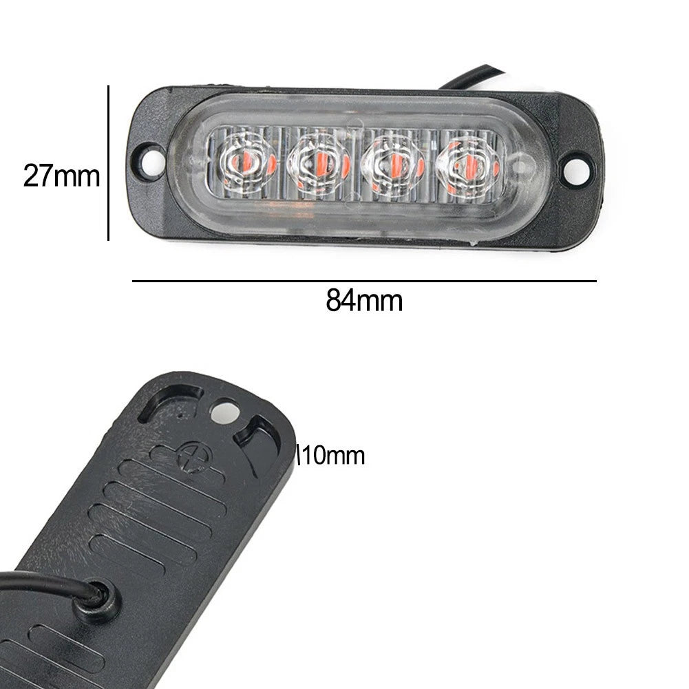 Set of 4 LED Work Light Flood Bar for Car ATV Off-Road (12V/24V)