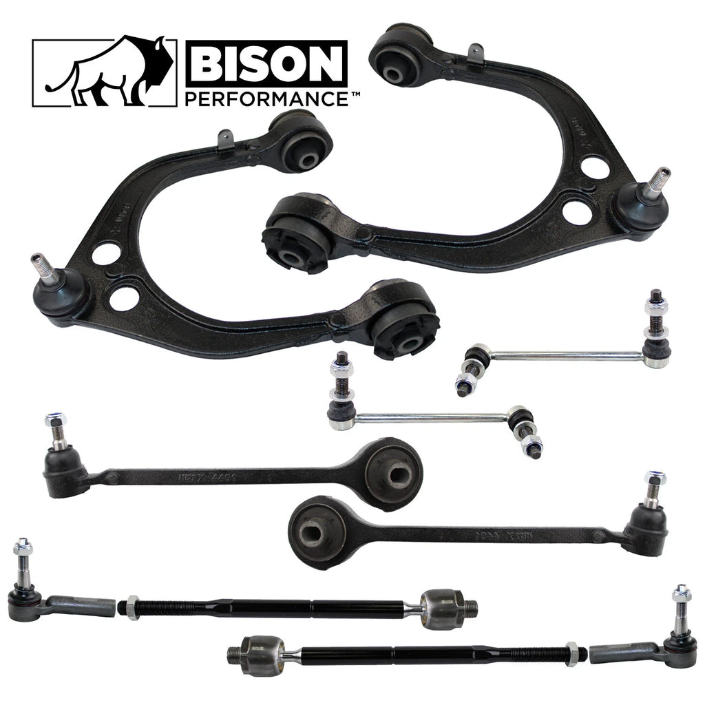 10pc Front Control Arms & Sway Bar Tie Rods Kit for Dodge RWD