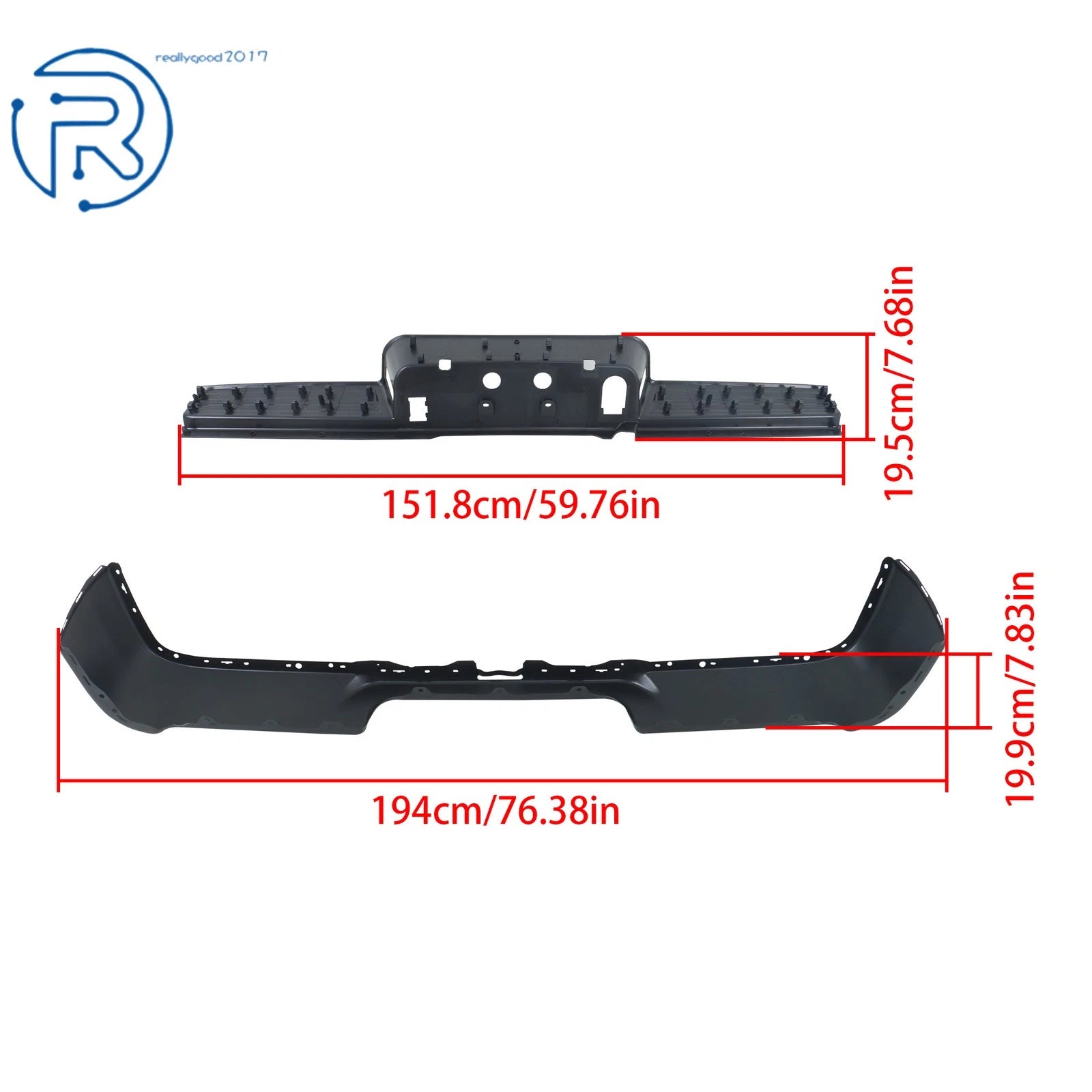 Rear Bumper Face Bar with Step Pad for RAM 2500 3500 (2019-2024)