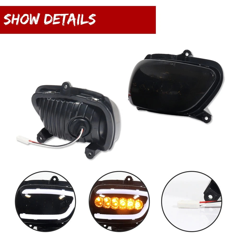 Smoke Switchback LED Turn Signal Lights for Honda Goldwing 1800 (2001–2017)