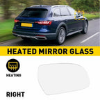 Heated Mirror Glass Right Side RH 8K0857536F for Audi A5 S5 A3 A4 (2008–2020)