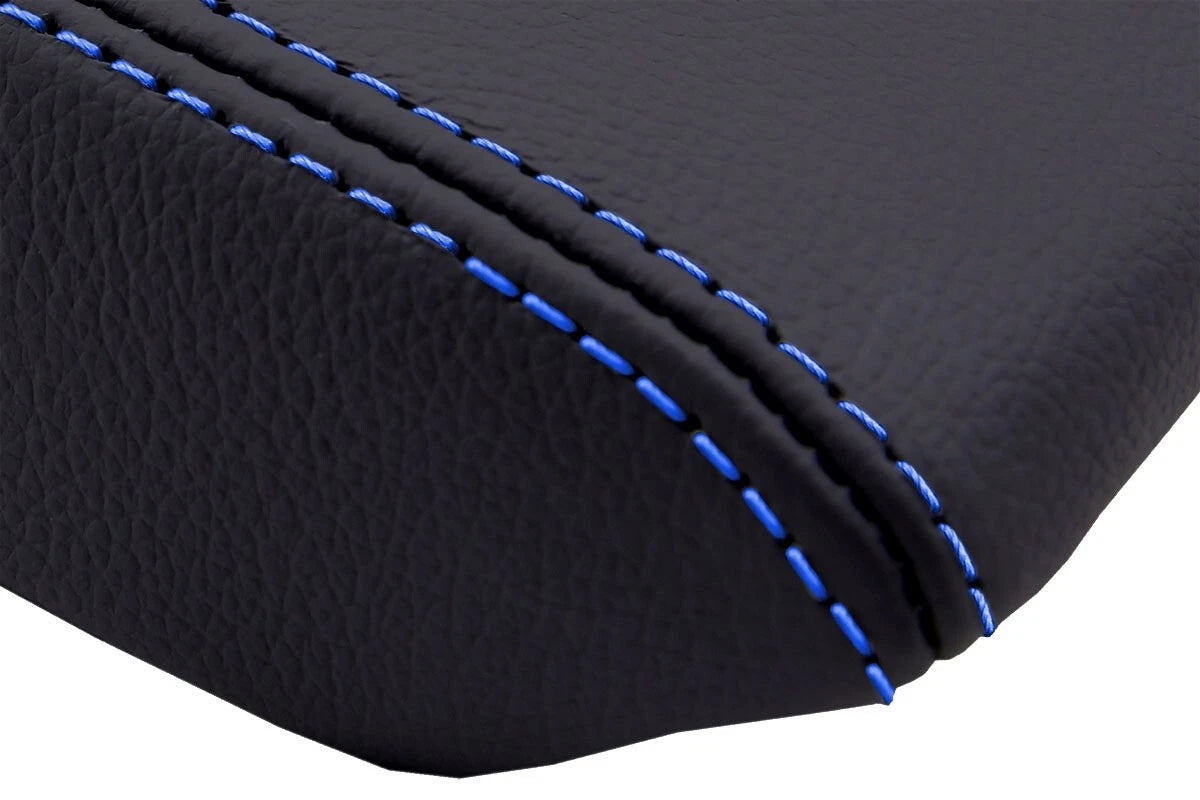 Leather Console Lid Armrest Cover for Acura Integra (1994–2001) Blue Stitch