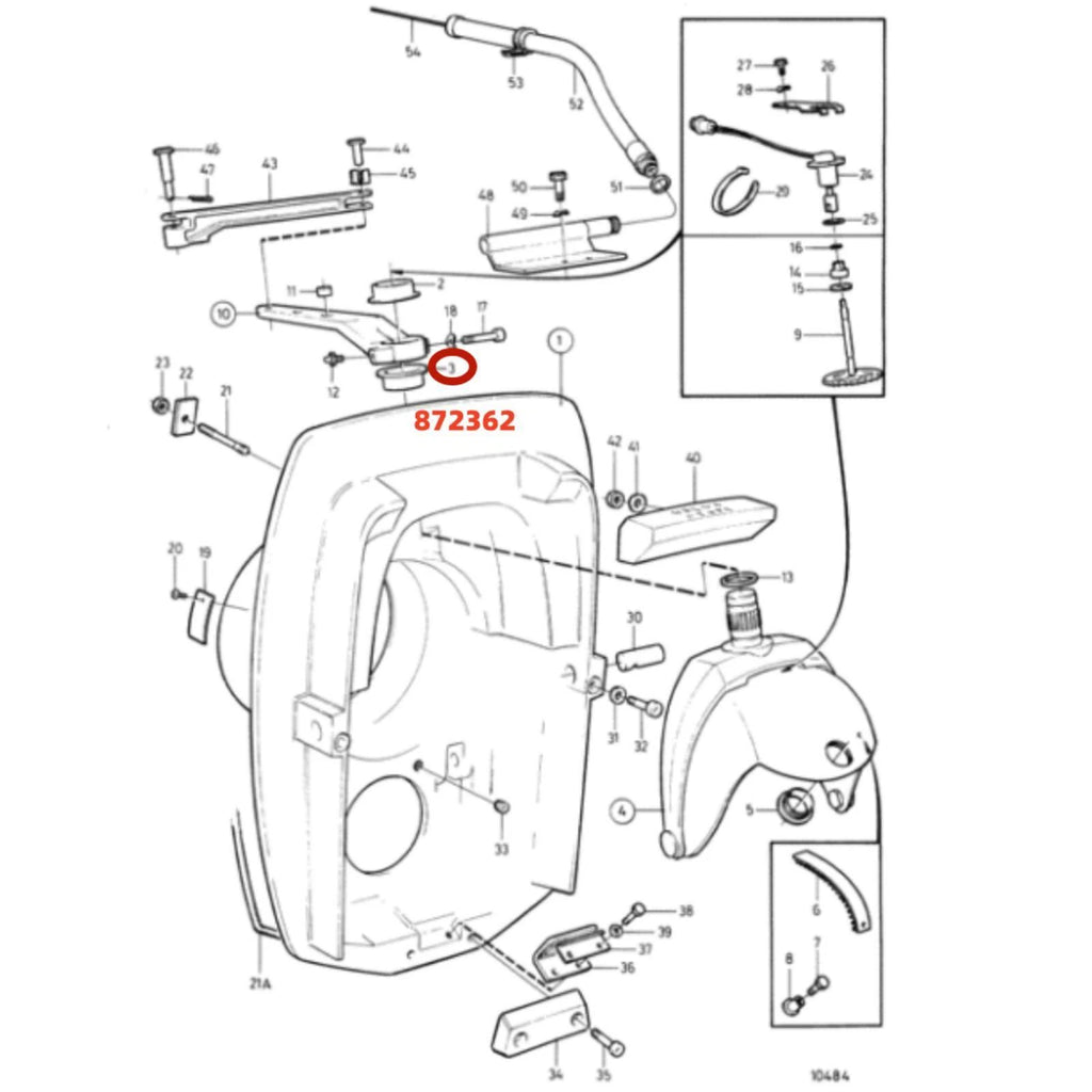 Steering Arm Lower Bushing for Volvo Penta (853496, 853863, 872362)