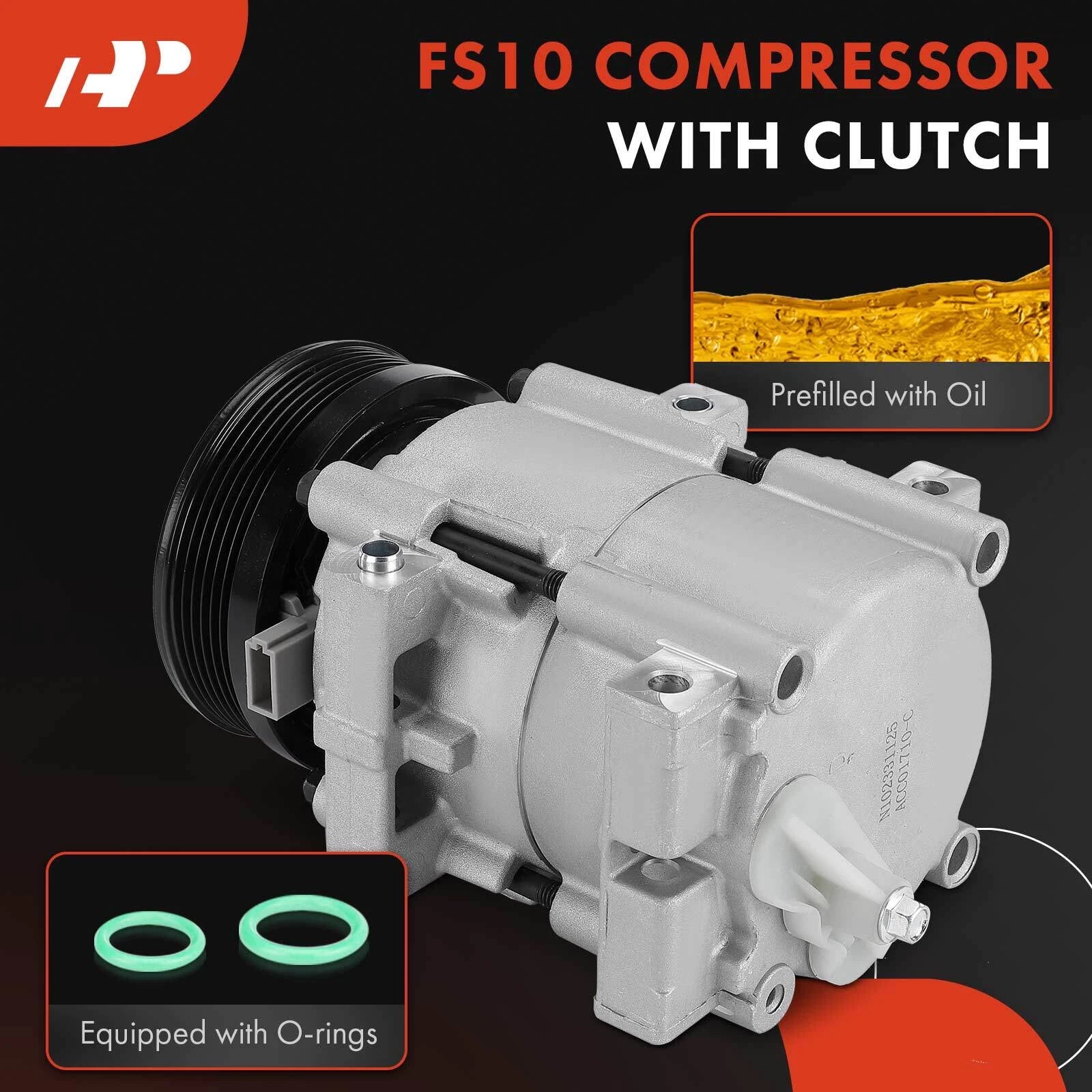 A/C Compressor with Clutch for Ford Windstar (1999-2000)