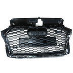 RS3 Style Grille for Audi A3 S3 (2017–2019) Black Honeycomb Bumper Grill