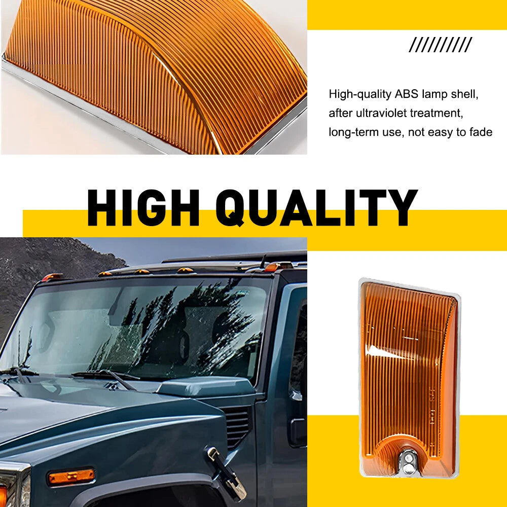 10X Amber Red Cab Marker Roof Running Lights for Hummer H2 (2003–2009)