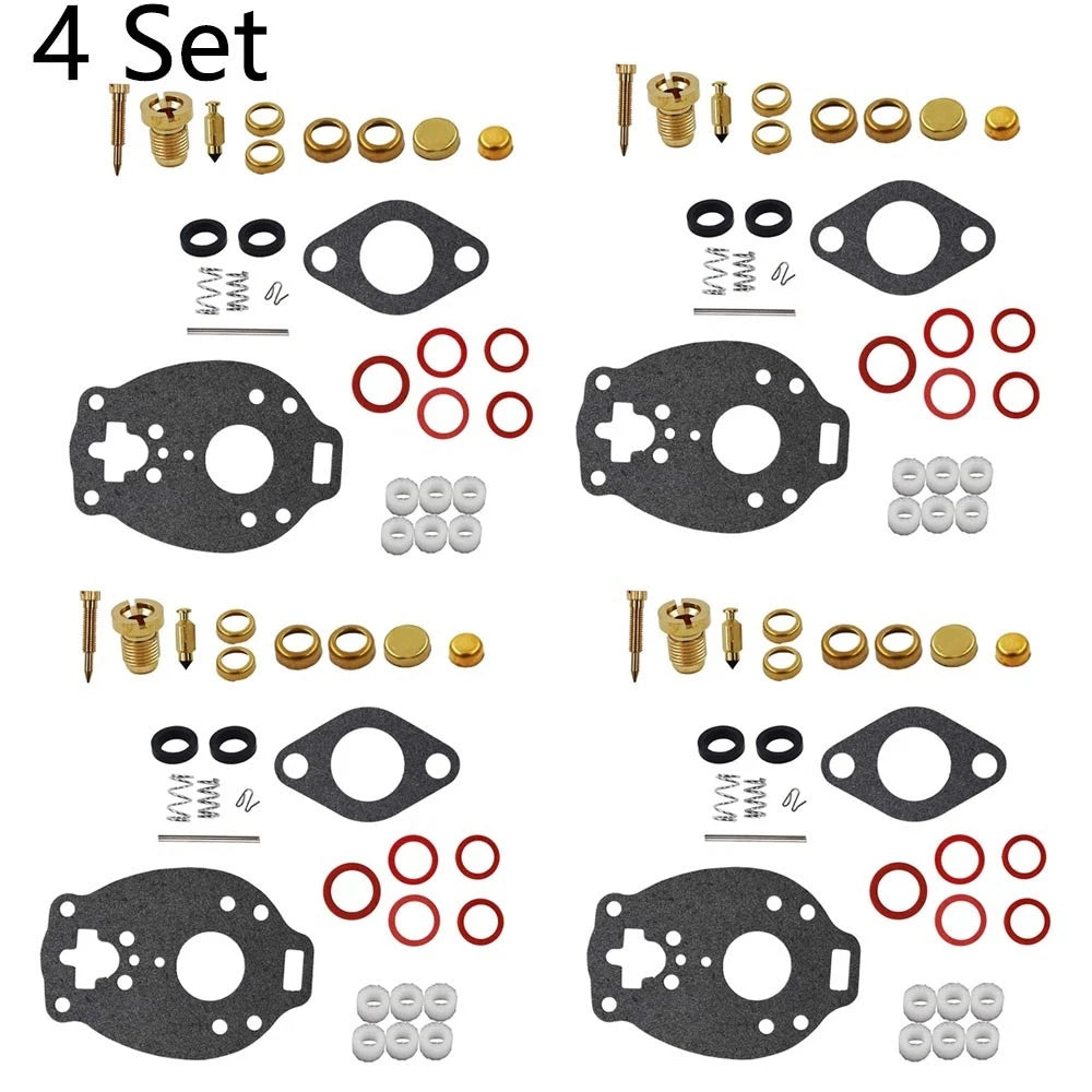 Set of 4 Carburetor Gasket Kit for Marvel Schebler TSX (Allis, Farmall, Ford)