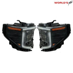 Pair of Full LED Black Headlights for GMC Sierra 1500 (2022–2024)